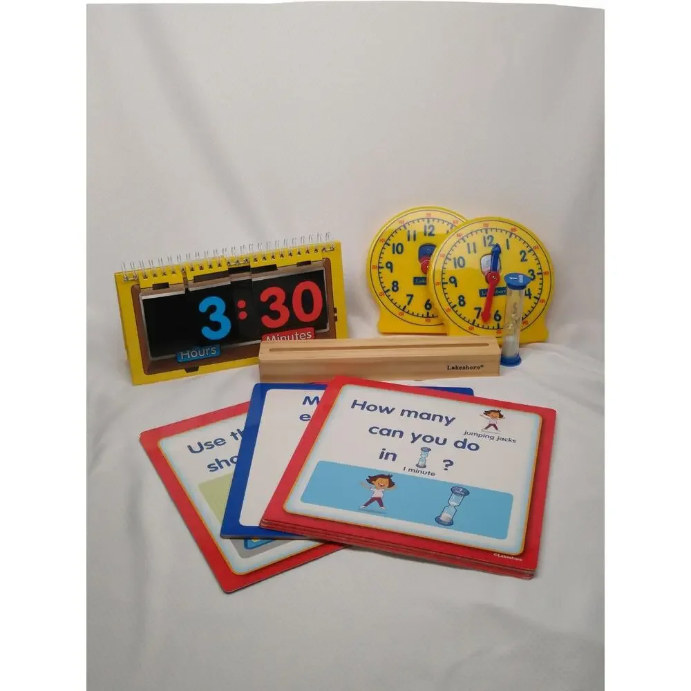 Lakeshore Learning What Time Is It Center Educational Clock Game LL414 Ages 6+